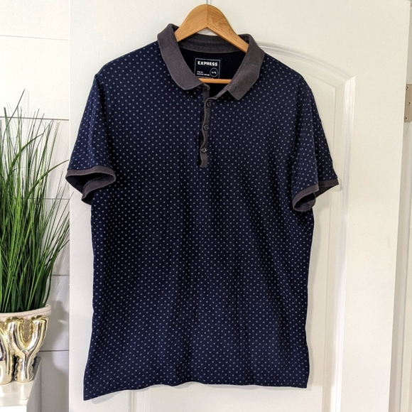 Express Stretch Patterned Polo Sz XL - Picture 1 of 4